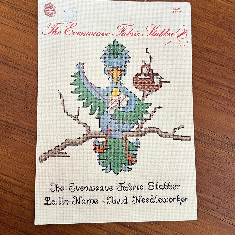 Evenweave Fabric Stabber Cross Stitch Pattern 1982